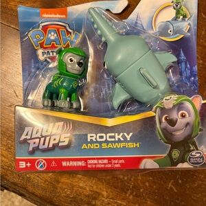 Nickelodeon Paw Patrol Aqua Pups Rocky and Sawfish Set. Rare.